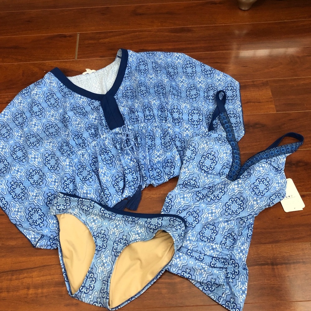 CABANA LIFE TANKINI, BOTTOM, &MATCHING COVERUP NWT